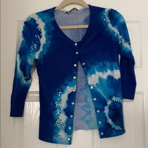 cute embellished tie dye cardigan